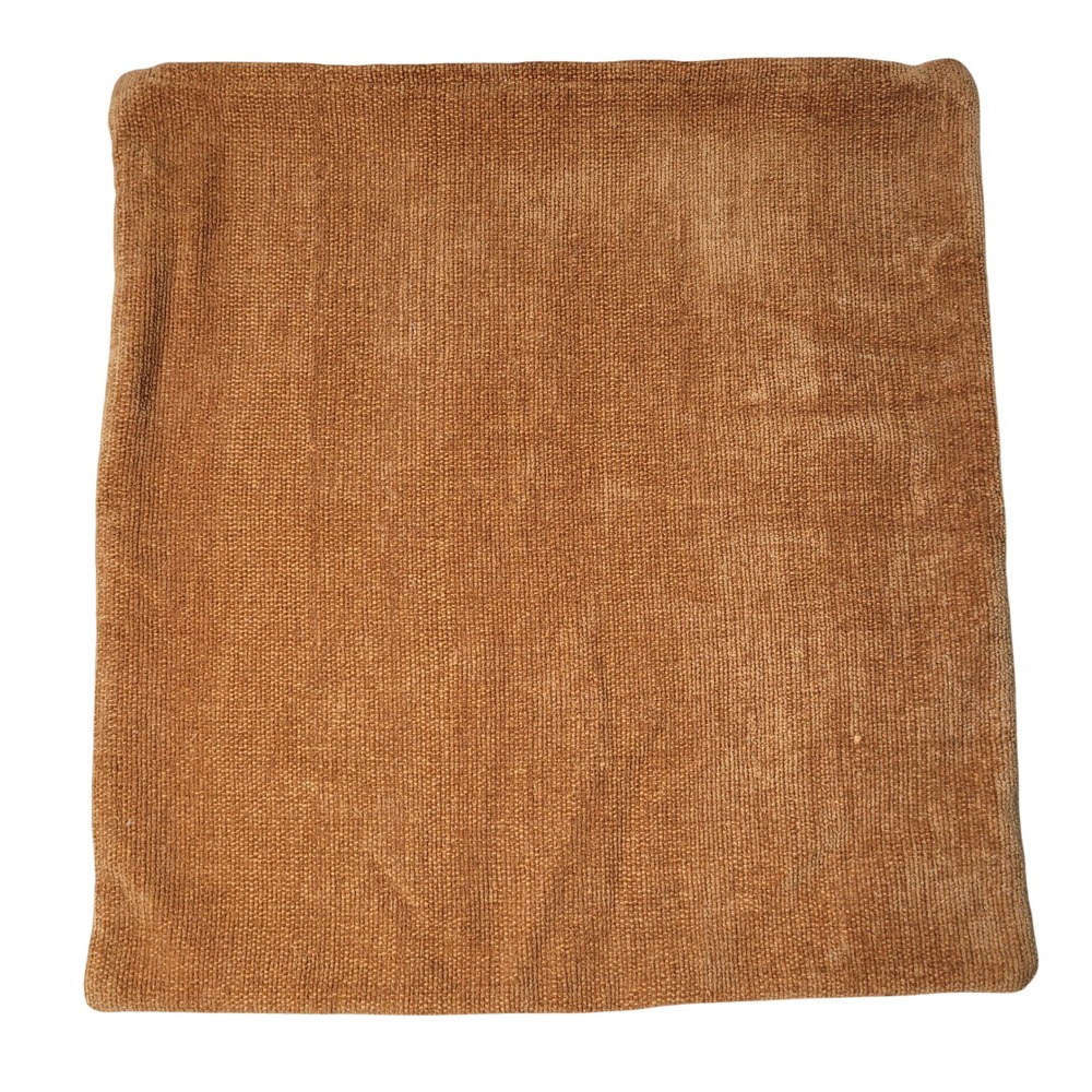 Crate & Barrel Berkely Accent Pillow Cover Buckskin Gold 18x18‎ Cotton Textured